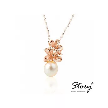 STORY ACCESSORY - 雅韻珠光925純銀項鍊 (玫瑰金)