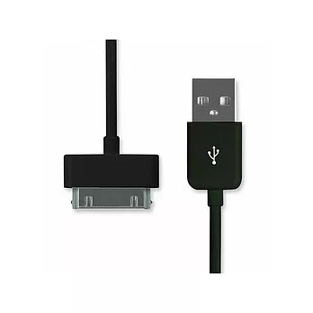 iPhone/iPod系列 USB傳輸線/充電線(1m)-黑黑色