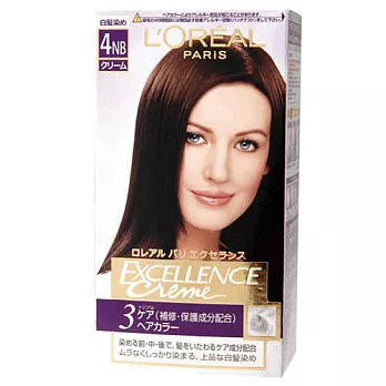 L’OREAL優媚霜三重護髮雙管染髮霜 4NB