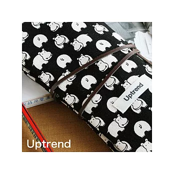 uptrend/ 動物農莊筆袋．黑色河馬