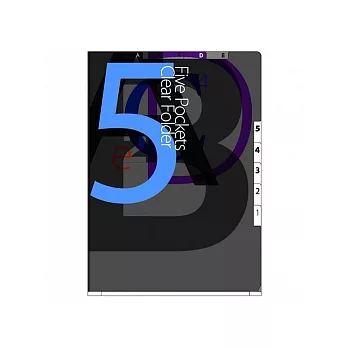 MIDORI5層資料收納夾(A4)-文字 (黑)