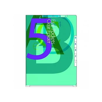 MIDORI5層資料收納夾(A4)-文字 (綠)