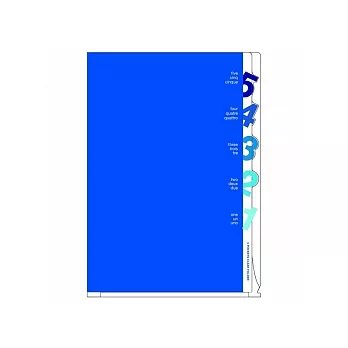 MIDORI5層資料收納夾(A4)-數字(藍)