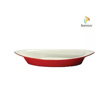 《美國flambo》富蘭鍋鑄鐵焗烤盤-M (櫻桃紅)