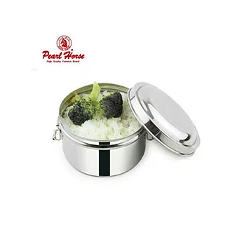 日本寶馬不鏽鋼圓型雙層便當盒 JA-S102-016-A