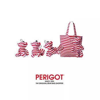 2011春夏限量款 PERIGOT BEAR BAG SHOPPER MARIN’S MEDIUM 貝貝熊 時尚環保小熊包海軍風紅 中
