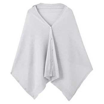 [MUJI 無印良品]棉混壓克力多用披肩淺藍