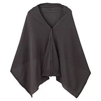 [MUJI 無印良品]棉混壓克力多用披肩墨黑