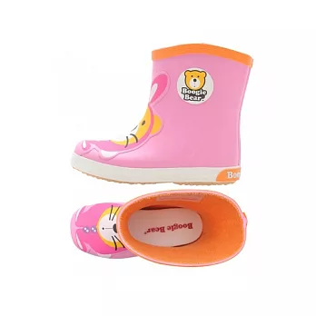 韓國Boogie Bear造型雨鞋_粉紅兔#170