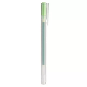 [MUJI 無印良品]膠墨中性筆/0.5/黃綠(K)
