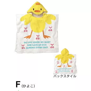 Kids Zoo-可愛動物造型連帽式浴袍_FREE黃鴨鴨