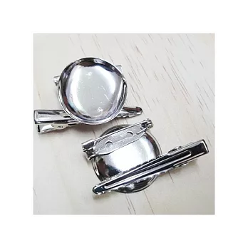 圓底座胸針 有夾(鎳色)