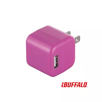 Buffalo 方塊機 USB充電座(2port)-粉紅色
