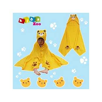 【Kids Zoo】純棉可愛造型兒童浴袍_小熊