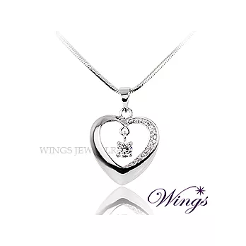 Wings 偏愛你 進口八心八箭方晶鋯石項鍊 NW060