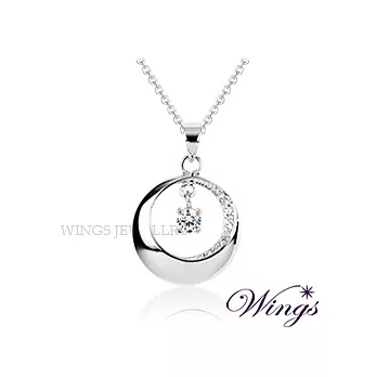 Wings 舞月光 進口八心八箭方晶鋯石項鍊 NW056