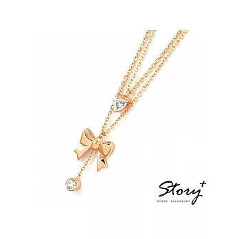 STORY ACCESSORY - 蝶之戀 - 雙圈造型層次鍊