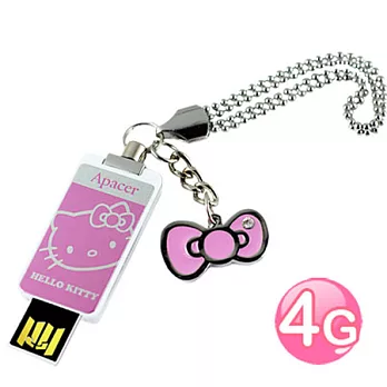 Apacer 宇瞻 4G AH129 Kitty 粉領碟 施華洛世奇水鑽限定版+記憶卡收納盒