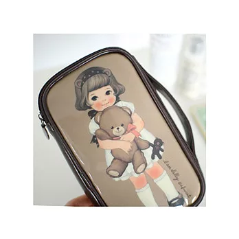 復古紙娃娃手提化妝包-Selly