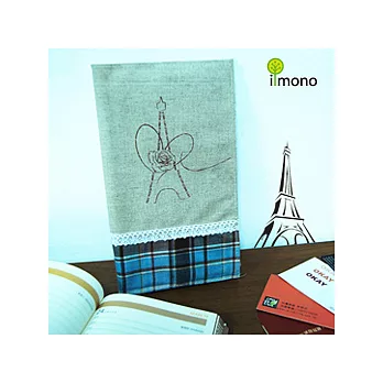 【iimono】巴黎玫瑰-經典藍格子24格名片簿