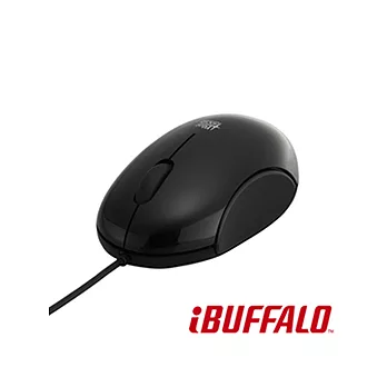 Buffalo 青春逗 藍光LED 有線滑鼠(黑色)黑色