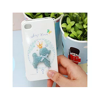 Poodle獅子狗手機殼-Blue (iphone4專用)