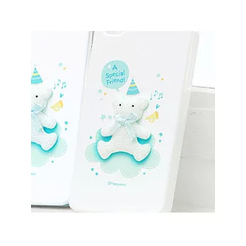 生日熊手機殼-Blue (iphone4專用)