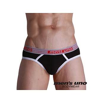 【men’s uno】全方位新科技抗菌親膚BODYTECH質男包白邊黑色三角褲/S