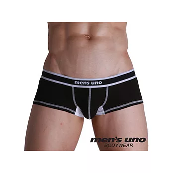 【men’s uno】全方位新科技抗菌親膚BODYTECH經典拼接黑色四角褲/S
