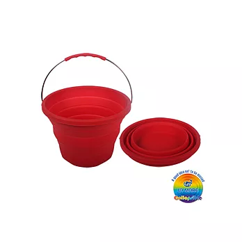 La Mare矽緻 折疊水桶--熱情紅
