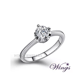 Wings 摯愛情深 925純銀精鍍白K 八心八箭戒指 RW037美圍5號