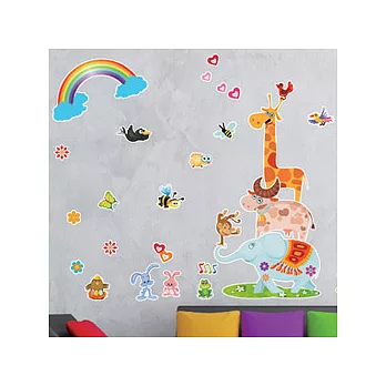環保無痕壁貼-動物樂園
