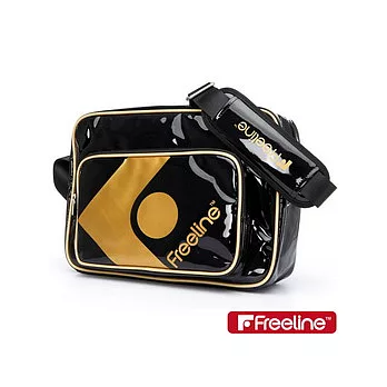 Freeline – 運動風閃耀側背包(黑/金)