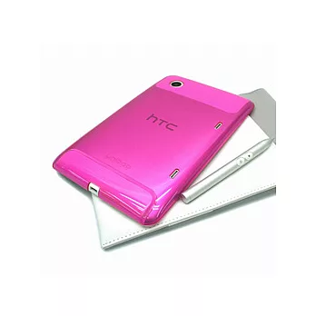 Uniboo htc flyer超薄晶彩保護殼 粉紅色