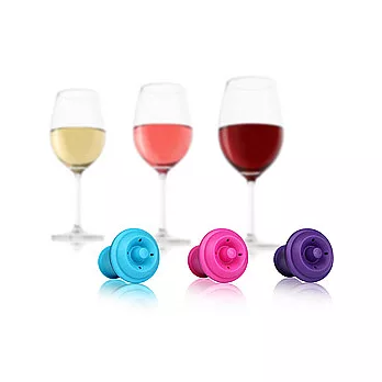 《VACU VIN》Click 抽真空酒瓶塞組(3入)