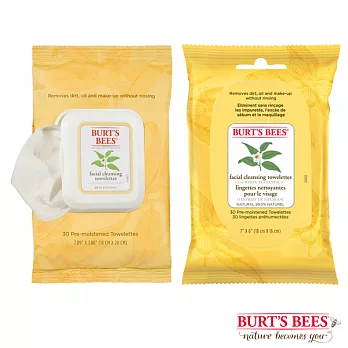 BURT’S BEES 開喜白茶多酚潔顏布 30抽 2入組