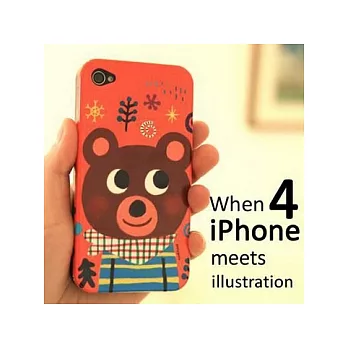 Epicase 插畫設計師 iPhone4 抗磨手機殼/硬殼-我是誰的寶貝熊