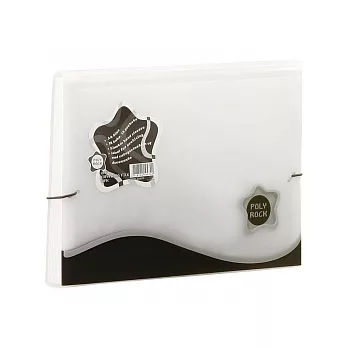 【富美特】13格風琴資料夾-A4白色．POLY ROCK系列White 白