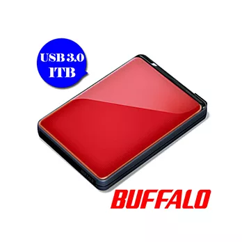 Buffalo PNT系列USB3.0 2.5吋 1TB耐衝擊時尚隨身硬碟(亮紅)