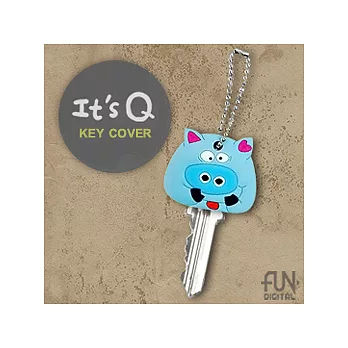 It’s Q! 鑰匙套-小豬(藍色/BL)