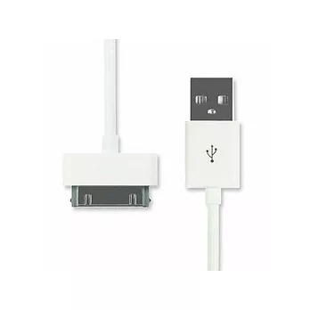 iPhone/iPod/iPad系列 USB傳輸線/充電線(1m)白