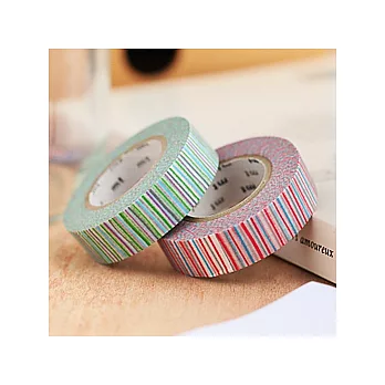 日本mt和紙膠帶 2p/[綠色條紋×紅色條紋]