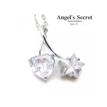【Angel’s Secret】星心閃耀˙鋯石晶鑽項鍊-晶白