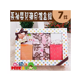【躲貓貓】秋冬款女寶寶彌月禮盒7件組#G10090