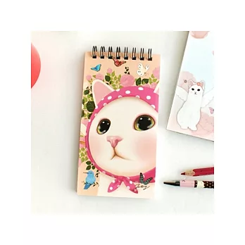 Jetoy,Choochoo cat 甜蜜貓隨身筆記本_Pink hood