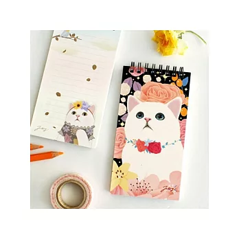 Jetoy,Choochoo cat 甜蜜貓隨身筆記本_Flower
