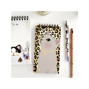 Jetoy,Choochoo cat 甜蜜貓隨身筆記本_Leopard