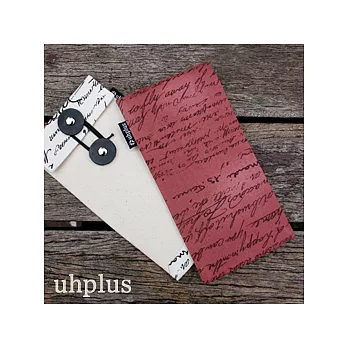 uhplus 信封繞扣筆袋系列-絮語/玫紅