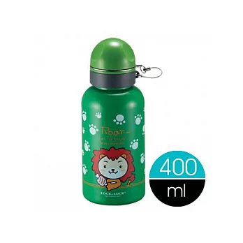 『LHC182』樂扣樂扣不鏽鋼童趣水壺400ml-快樂獅
