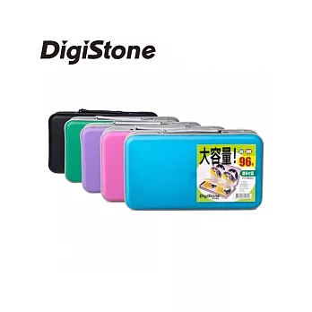 DigiStone 冰凍漢堡盒96片CD/DVD硬殼拉鍊收納包 X1 綠色